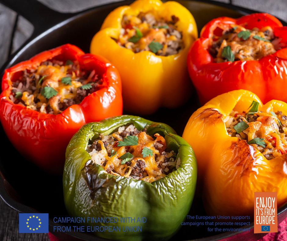 Stuffed vegetables with European Corinthian black raisins 